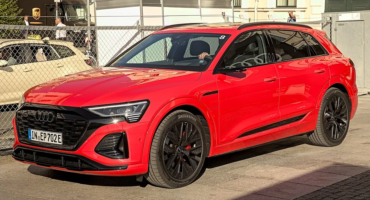 Audi Q8 e-tron electric SUV displayed at IAA 2023