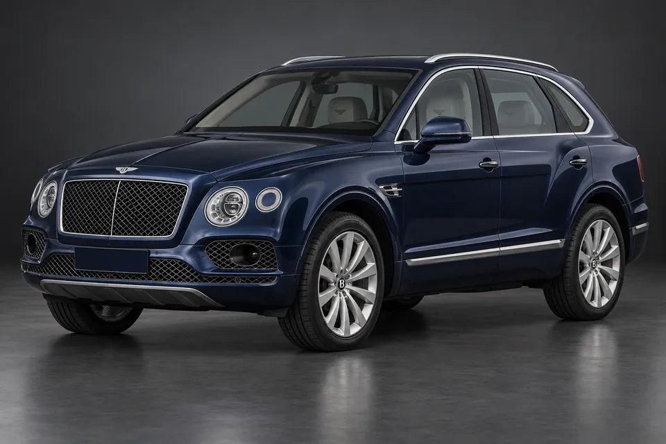 AI-generated studio illustration of a 2017 Bentley Bentayga Diesel, front-left three-quarter view.