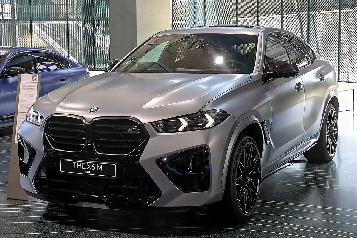 BMW X6 M displayed at IAA 2023 exterior reference photograph