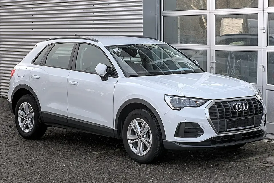 Audi Q3 F3 SUV viewed from the front and side