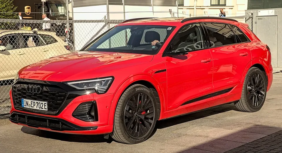 Audi Q8 e-tron electric SUV displayed at IAA 2023