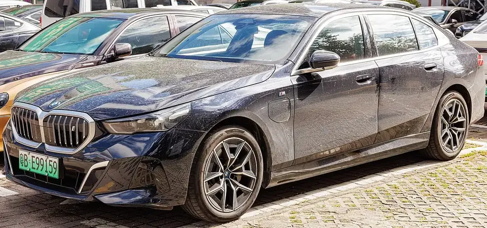 BMW i5 eDrive35L photographed in Shenzhen exterior reference photograph