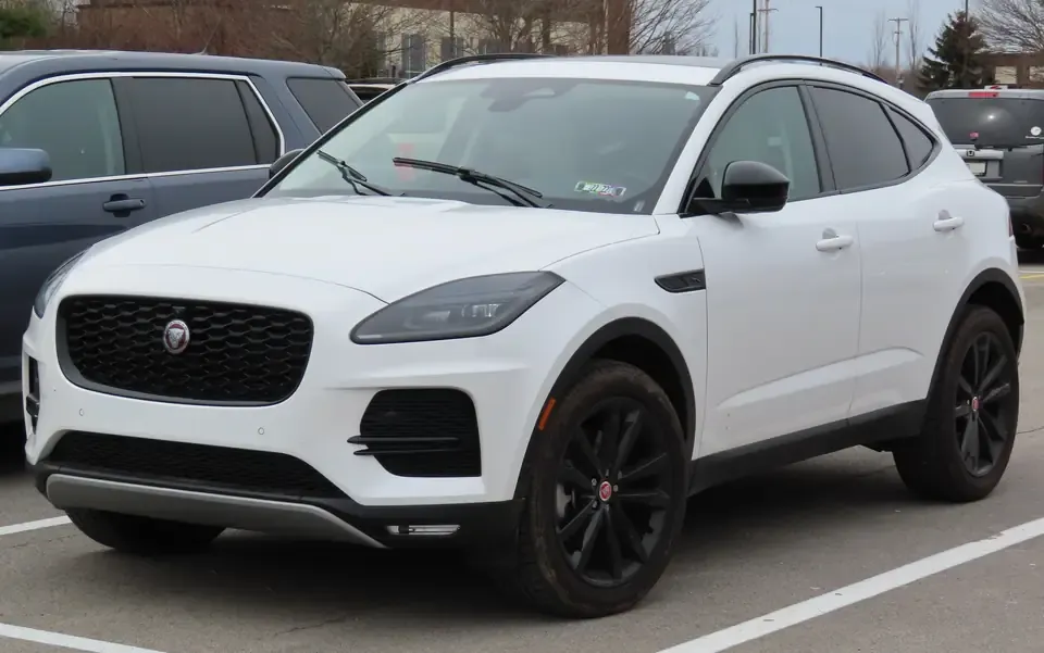 Jaguar E-PACE in a front three-quarter view.