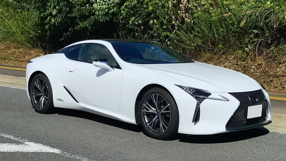 Lexus LC 500h in a front three-quarter view.