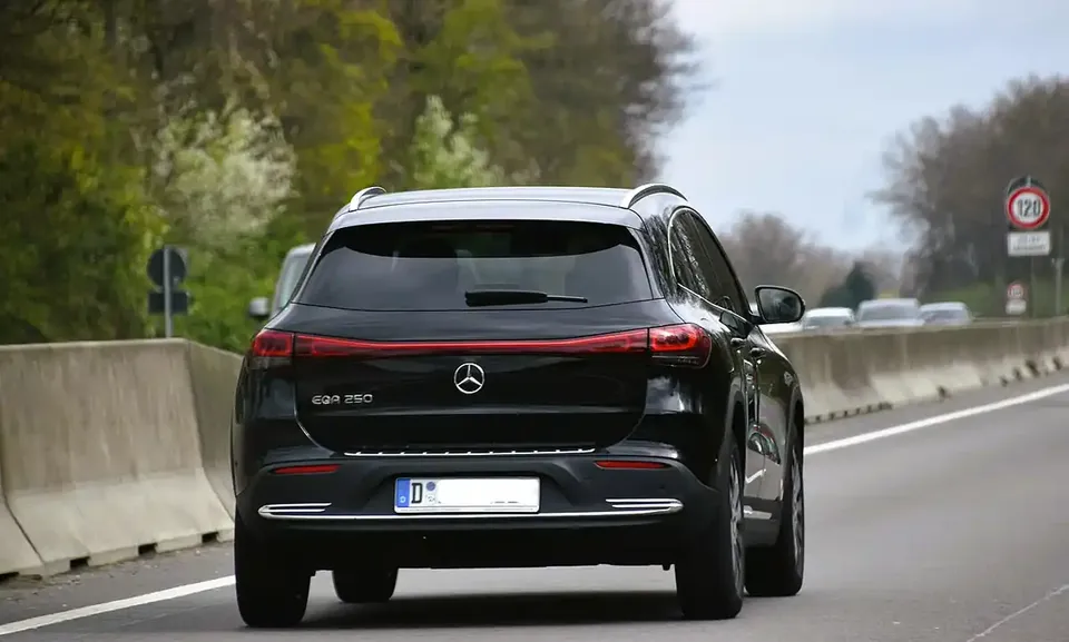 2022 Mercedes-Benz EQA 250 viewed from the rear and side