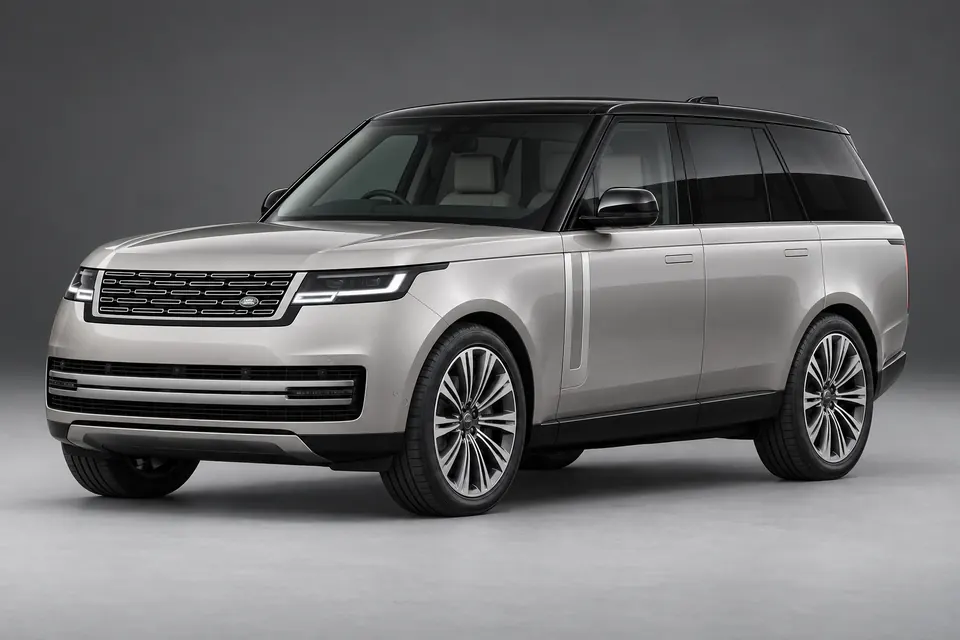 AI-generated front-left view of Range Rover L460 five-door SUV.