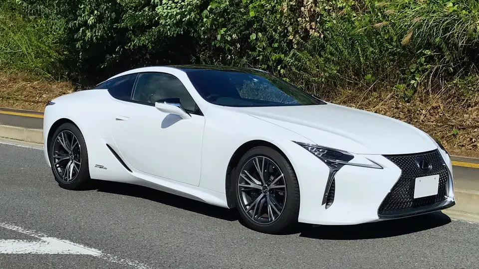 Lexus LC 500h in a front three-quarter view.