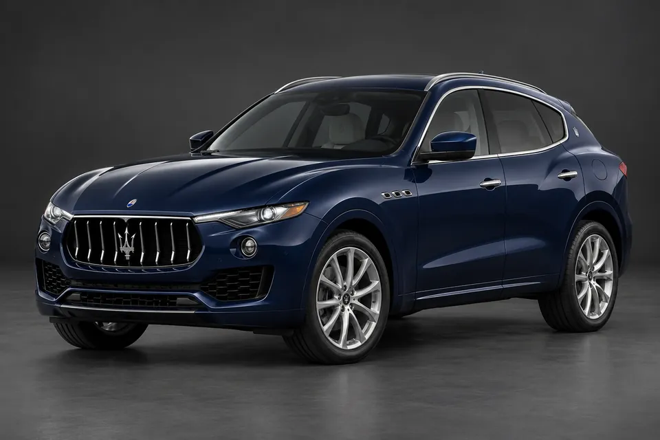 AI-generated illustration of a 2017 Maserati Levante Diesel SUV in front-left three-quarter view.