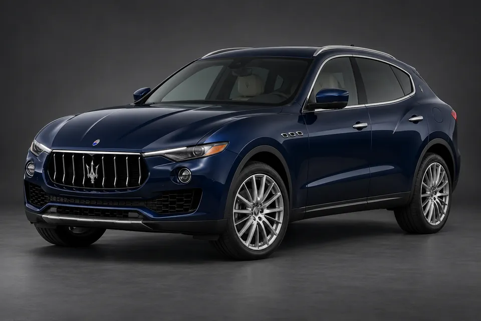 AI-generated illustration of a 2017 Maserati Levante V6 SUV in front-left three-quarter view.